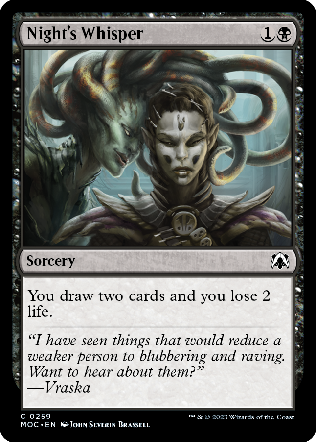 Night's Whisper [March of the Machine Commander] | Jomio and Rueliete's Cards and Comics