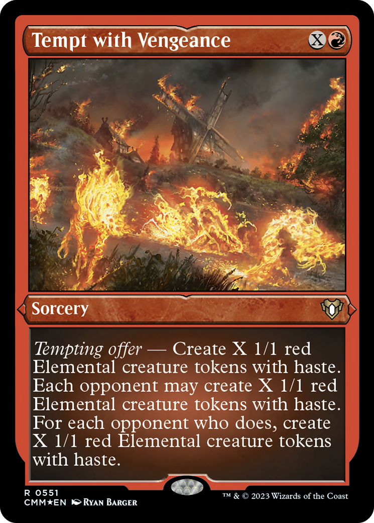 Tempt with Vengeance (Foil Etched) [Commander Masters] | Jomio and Rueliete's Cards and Comics