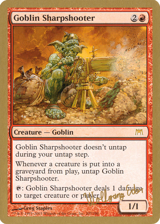Goblin Sharpshooter (Wolfgang Eder) [World Championship Decks 2003] | Jomio and Rueliete's Cards and Comics