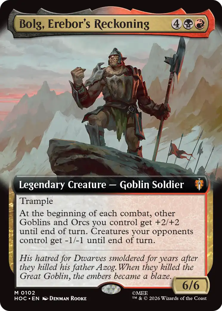 Bolg, Erebor's Reckoning (Extended Art) [The Hobbit: Eternal-Legal] | Jomio and Rueliete's Cards and Comics