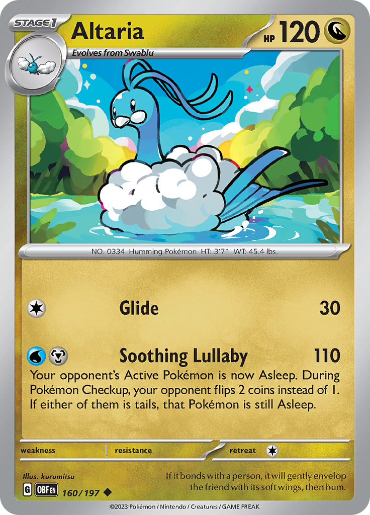 Altaria (160/197) [Scarlet & Violet: Obsidian Flames] | Jomio and Rueliete's Cards and Comics