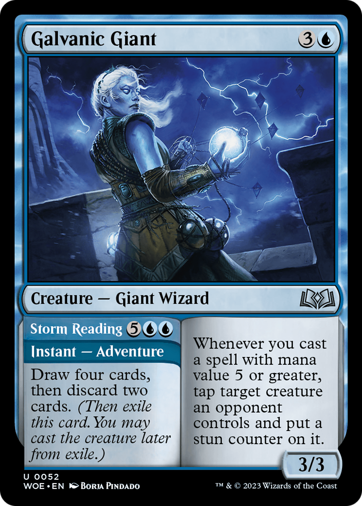 Galvanic Giant // Storm Reading [Wilds of Eldraine] | Jomio and Rueliete's Cards and Comics