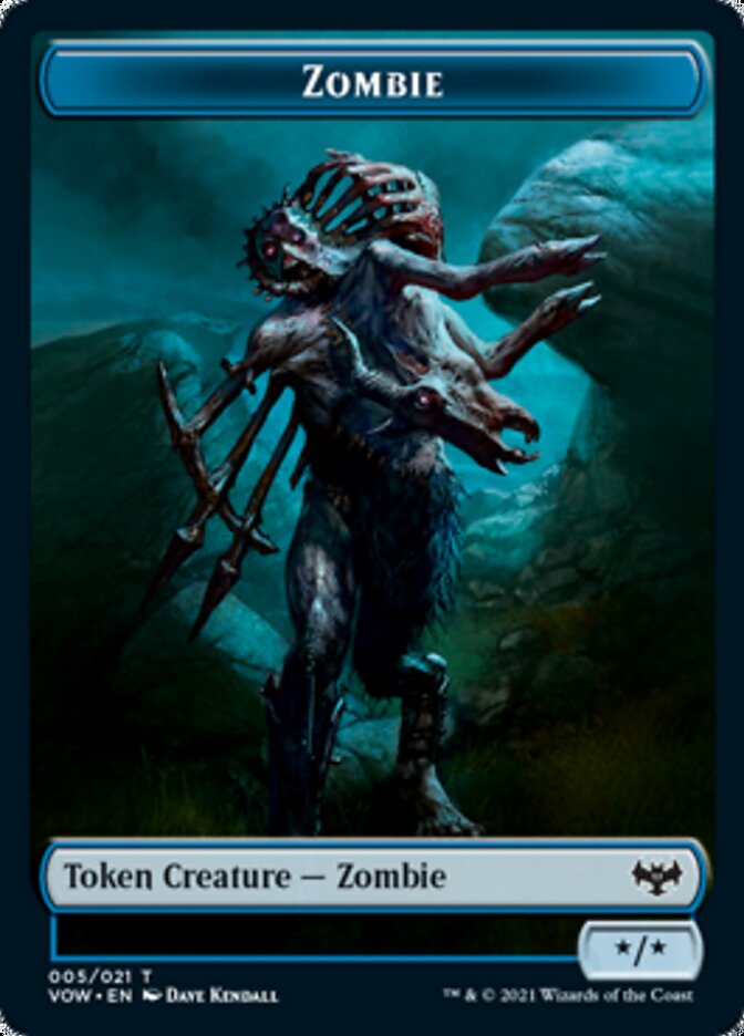 Zombie (008) // Zombie (005) Double-Sided Token [Innistrad: Crimson Vow Tokens] | Jomio and Rueliete's Cards and Comics