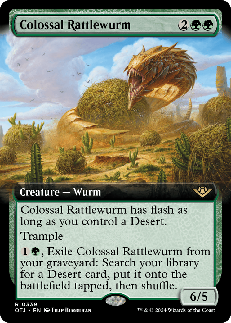 Colossal Rattlewurm (Extended Art) [Outlaws of Thunder Junction] | Jomio and Rueliete's Cards and Comics