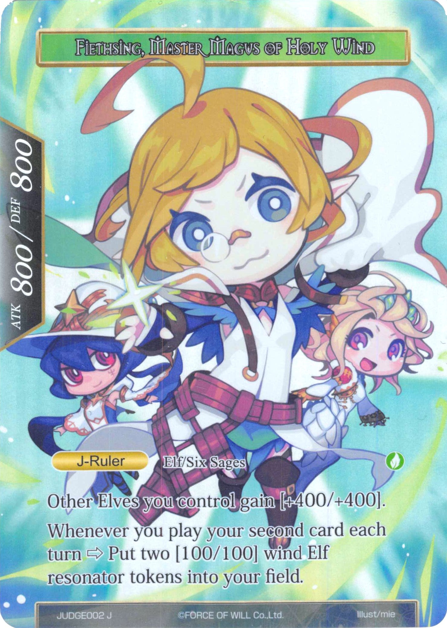 Fiethsing, Six Sage of Wind // Fiethsing, Master Magus of Holy Wind (Judge Promo) (JUDGE002) [Promo Cards] | Jomio and Rueliete's Cards and Comics