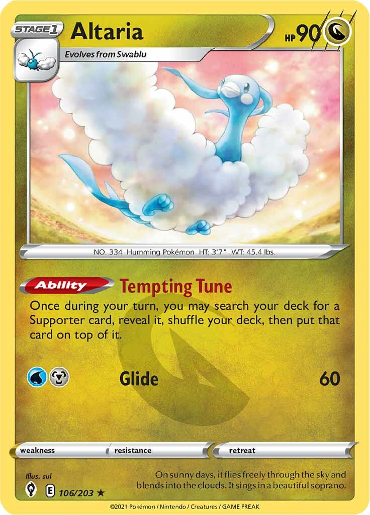 Altaria (106/203) [Sword & Shield: Evolving Skies] | Jomio and Rueliete's Cards and Comics