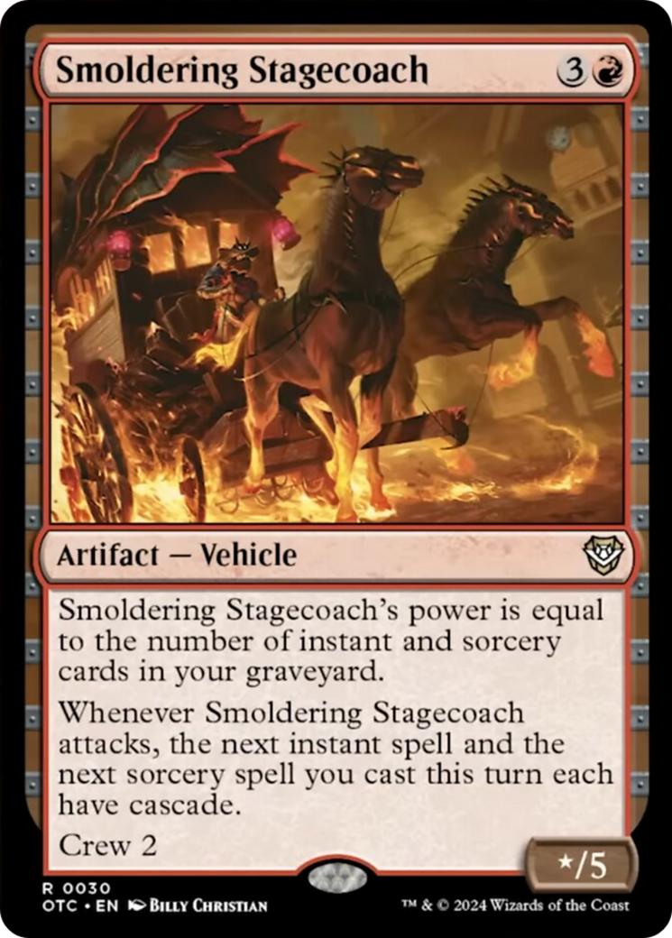 Smoldering Stagecoach [Outlaws of Thunder Junction Commander] | Jomio and Rueliete's Cards and Comics