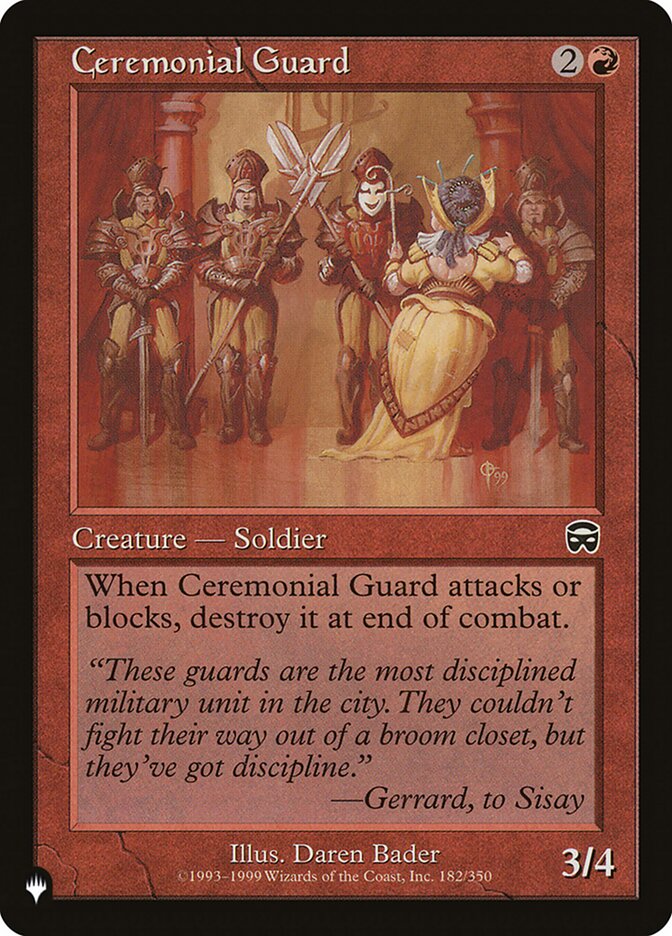 Ceremonial Guard [The List] | Jomio and Rueliete's Cards and Comics
