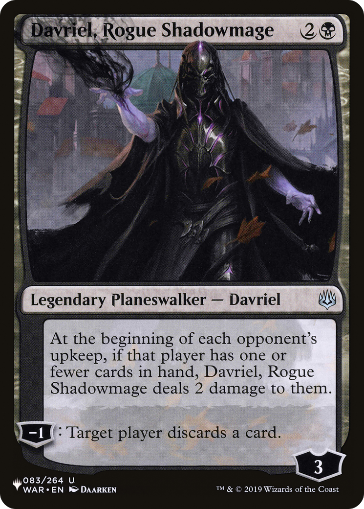 Davriel, Rogue Shadowmage [The List] | Jomio and Rueliete's Cards and Comics