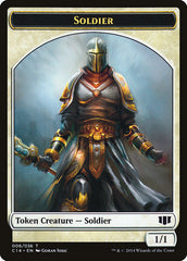 Soldier // Spirit Double-Sided Token [Commander 2014 Tokens] | Jomio and Rueliete's Cards and Comics