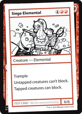 Siege Elemental (2021 Edition) [Mystery Booster Playtest Cards] | Jomio and Rueliete's Cards and Comics