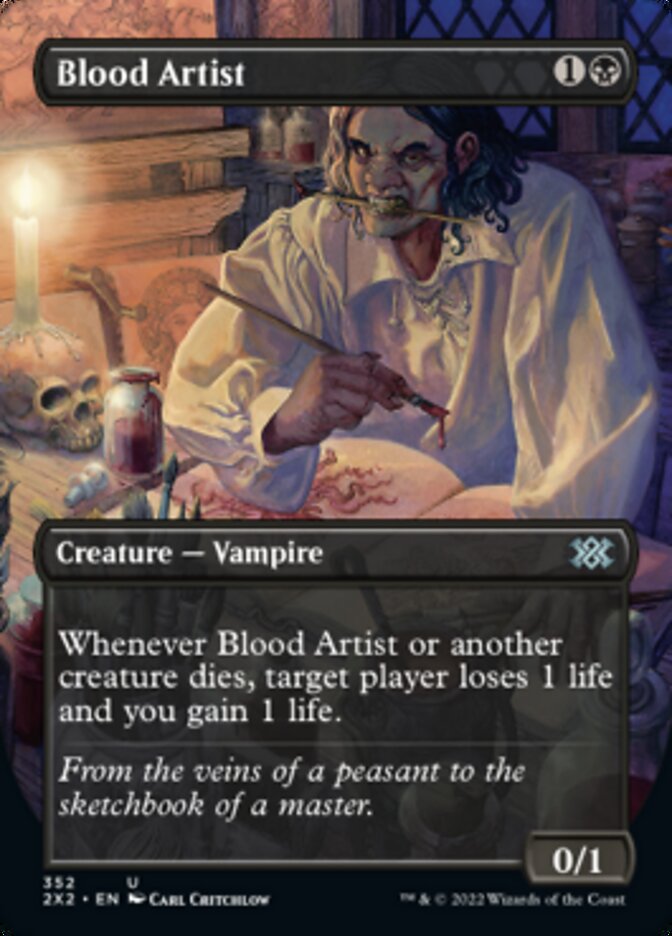 Blood Artist (Borderless Alternate Art) [Double Masters 2022] | Jomio and Rueliete's Cards and Comics
