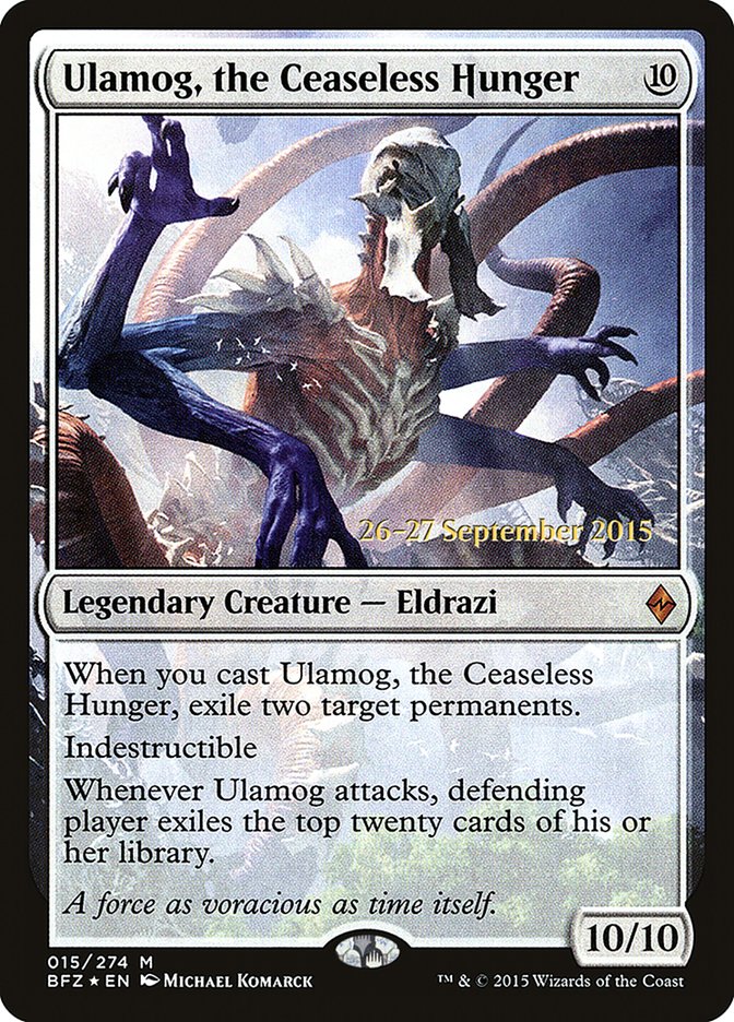 Ulamog, the Ceaseless Hunger [Battle for Zendikar Prerelease Promos] | Jomio and Rueliete's Cards and Comics