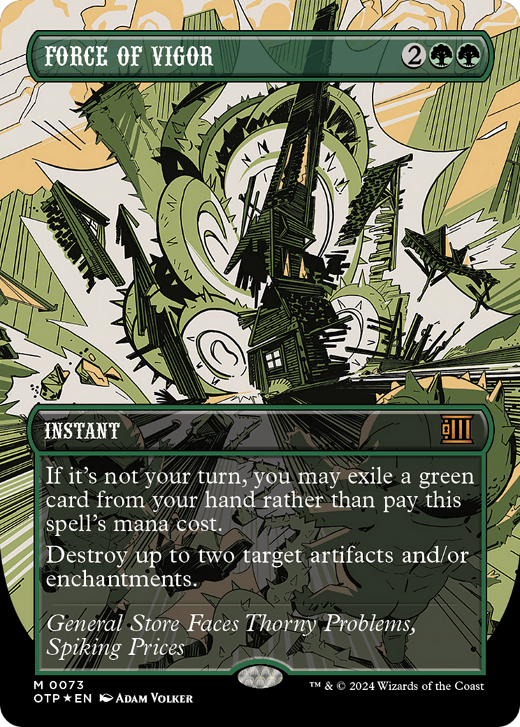 Force of Vigor (Textured Foil) [Outlaws of Thunder Junction: Breaking News] | Jomio and Rueliete's Cards and Comics