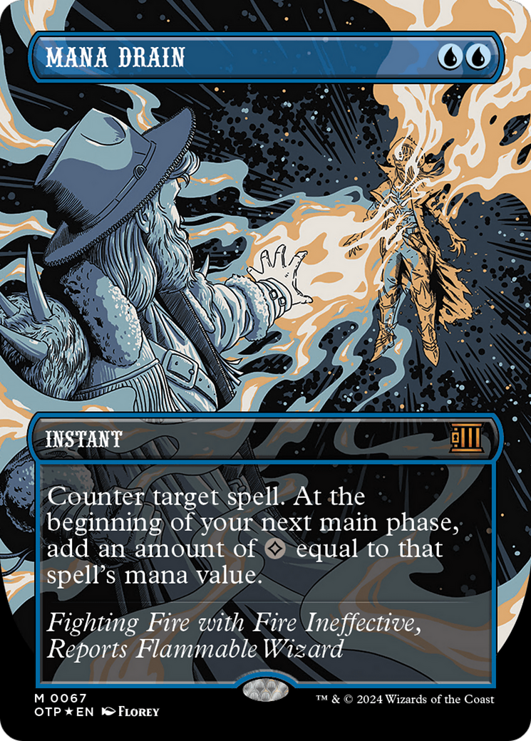 Mana Drain (Textured Foil) [Outlaws of Thunder Junction: Breaking News] | Jomio and Rueliete's Cards and Comics