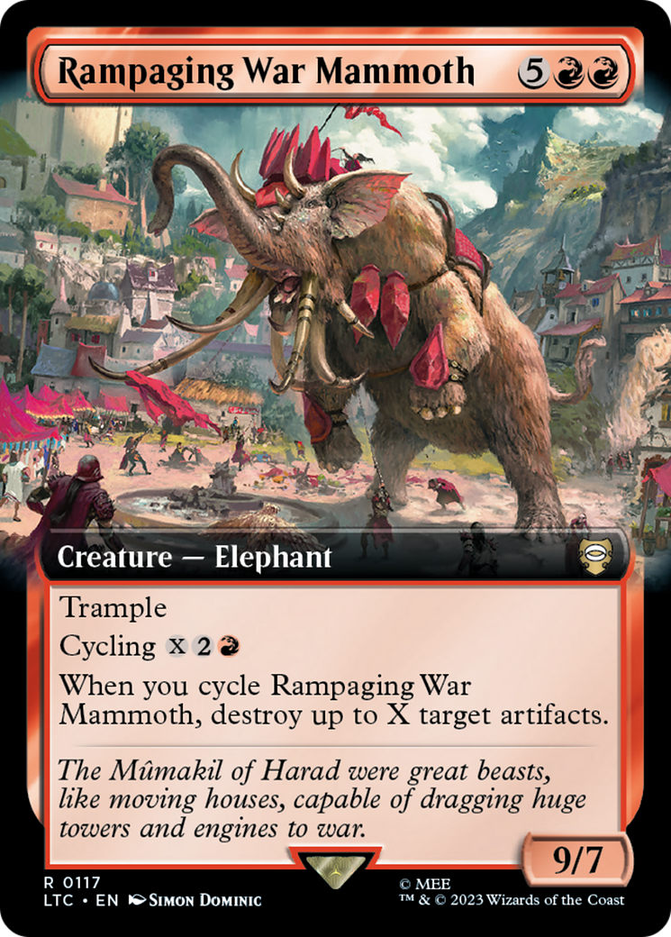 Rampaging War Mammoth (Extended Art) [The Lord of the Rings: Tales of Middle-Earth Commander] | Jomio and Rueliete's Cards and Comics