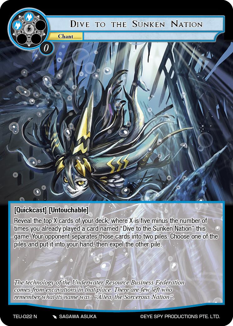 Dive to the Sunken Nation (TEU-022 N) [Timeless Eclipse of the Underworld] | Jomio and Rueliete's Cards and Comics