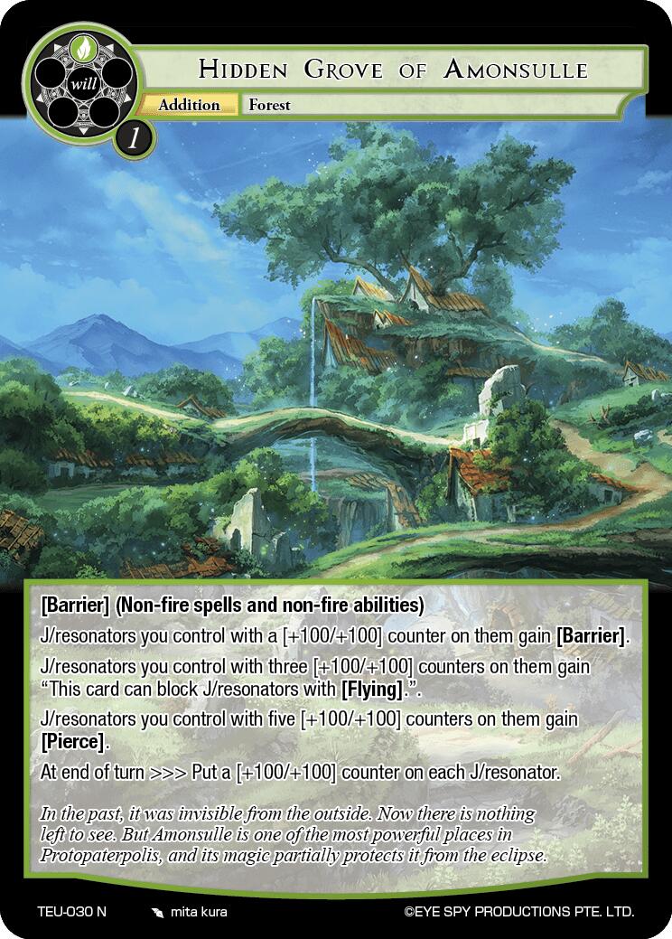 Hidden Grove of Amonsuille (TEU-030 N) [Timeless Eclipse of the Underworld] | Jomio and Rueliete's Cards and Comics
