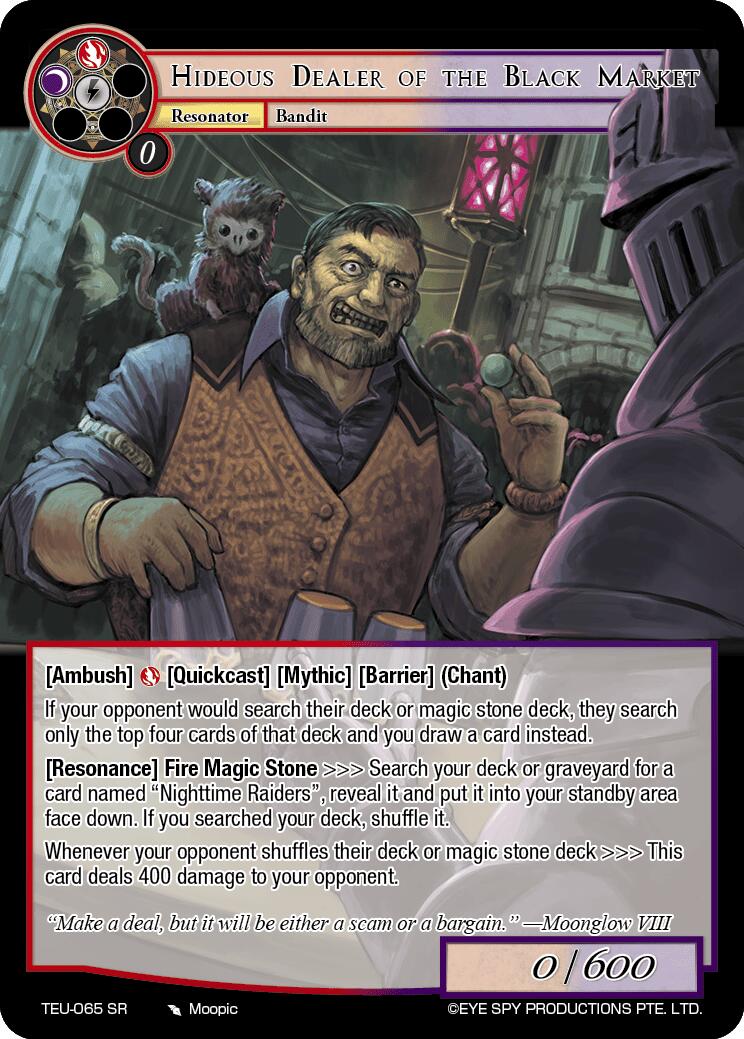 Hideous Dealer of the Black Market (TEU-065 SR) [Timeless Eclipse of the Underworld] | Jomio and Rueliete's Cards and Comics
