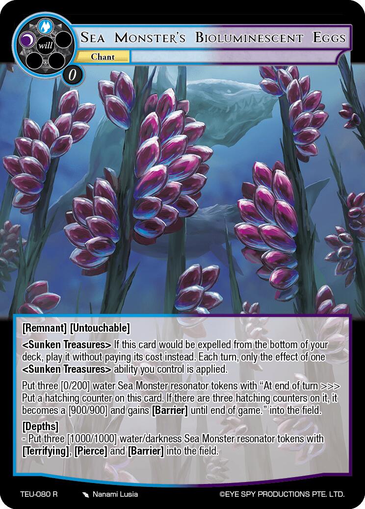 Sea Monster's Bioluminescent Eggs (TEU-080 R) [Timeless Eclipse of the Underworld] | Jomio and Rueliete's Cards and Comics