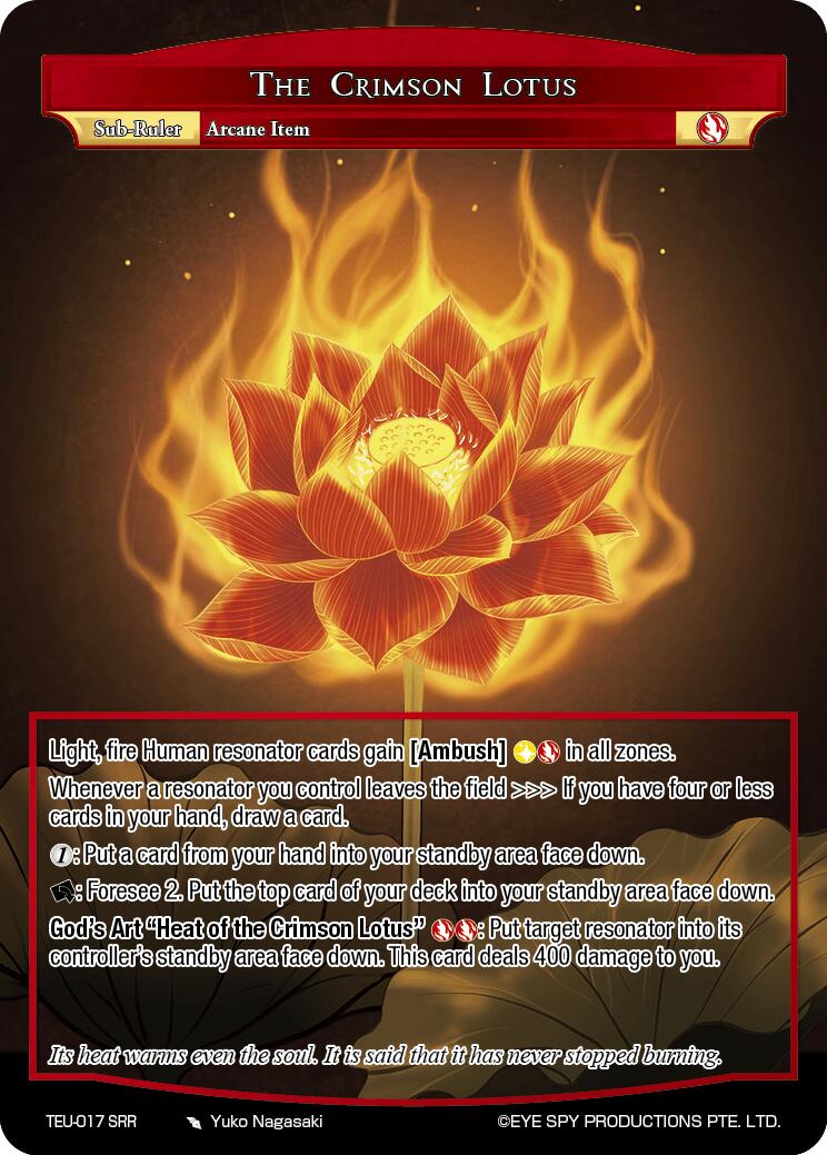 The Crimson Lotus (TEU-017 R) [Timeless Eclipse of the Underworld] | Jomio and Rueliete's Cards and Comics