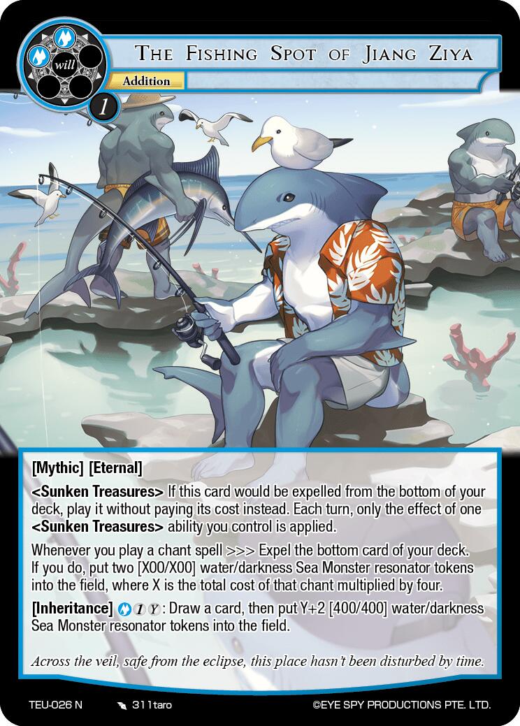 The Fishing Spot of Jiang Ziya (TEU-026 N) [Timeless Eclipse of the Underworld] | Jomio and Rueliete's Cards and Comics