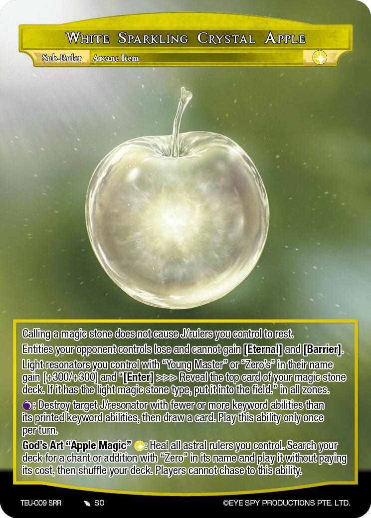 White Sparkling Crystal Apple (TEU-009 R) [Timeless Eclipse of the Underworld] | Jomio and Rueliete's Cards and Comics