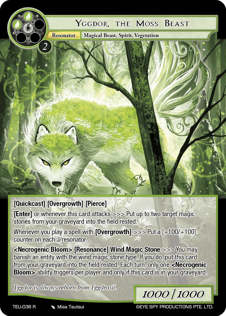 Yggdor, the Moss Beast (TEU-036 R) [Timeless Eclipse of the Underworld] | Jomio and Rueliete's Cards and Comics