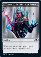 Samurai // Tezzeret, Betrayer of Flesh Emblem Double-Sided Token [Kamigawa: Neon Dynasty Tokens] | Jomio and Rueliete's Cards and Comics