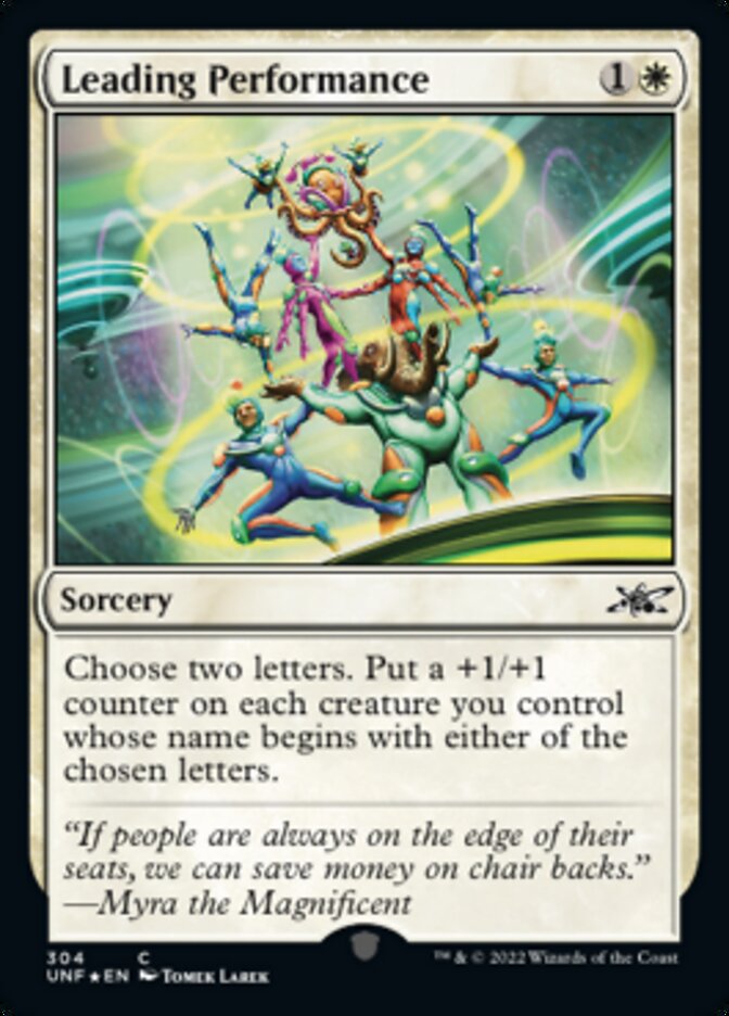 Leading Performance (Galaxy Foil) [Unfinity] | Jomio and Rueliete's Cards and Comics