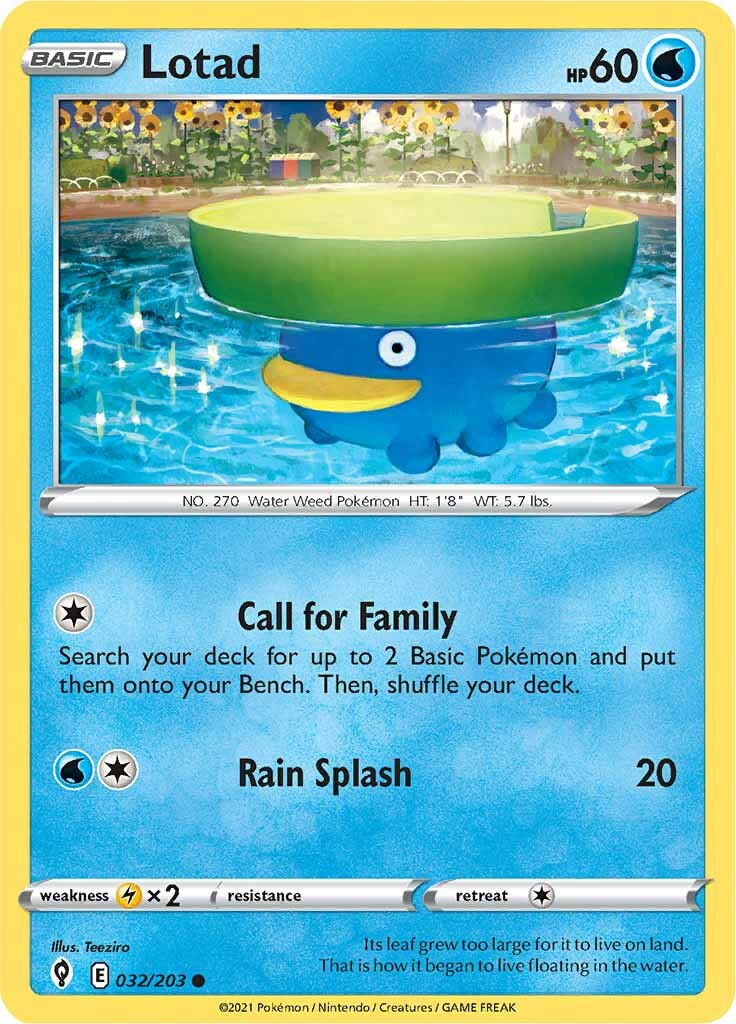 Lotad (032/203) [Sword & Shield: Evolving Skies] | Jomio and Rueliete's Cards and Comics
