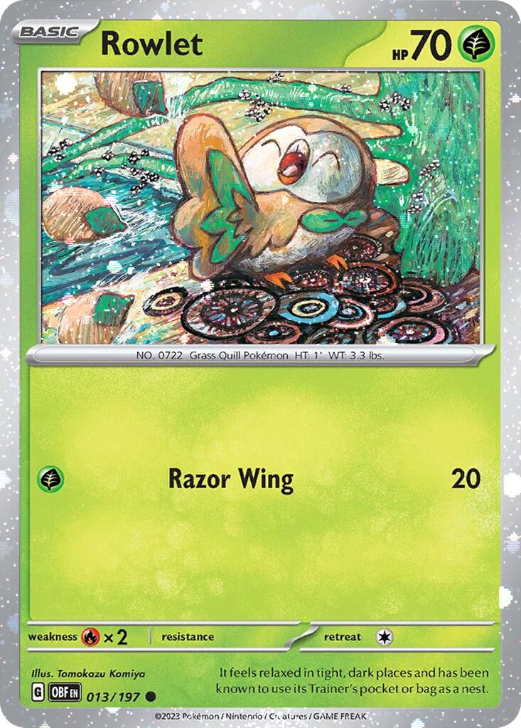 Rowlet (013/197) (Cosmos Holo) [Miscellaneous Cards] | Jomio and Rueliete's Cards and Comics