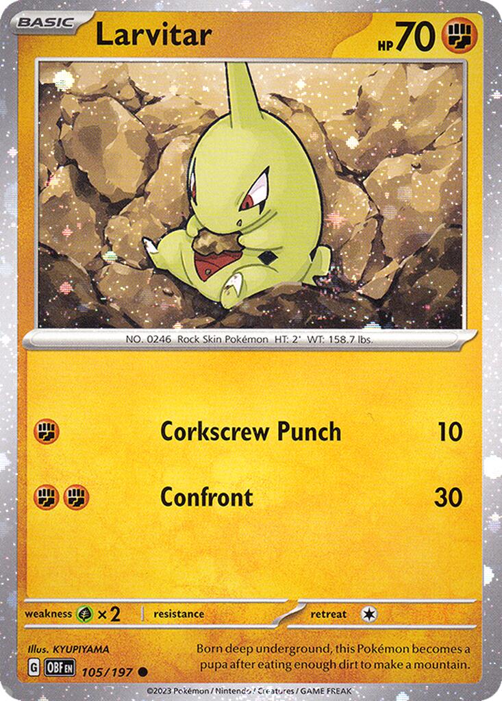Larvitar (105/197) (Cosmos Holo) [Miscellaneous Cards] | Jomio and Rueliete's Cards and Comics