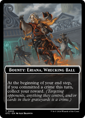 Bounty: Eriana, Wrecking Ball // Bounty Rules Double-Sided Token [Outlaws of Thunder Junction Commander Tokens] | Jomio and Rueliete's Cards and Comics