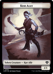 Dragon // Kor Ally Double-Sided Token [Commander Masters Tokens] | Jomio and Rueliete's Cards and Comics
