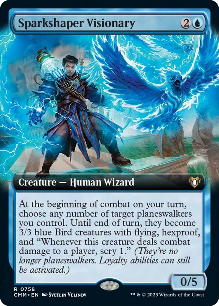 Sparkshaper Visionary (Extended Art) [Commander Masters] | Jomio and Rueliete's Cards and Comics