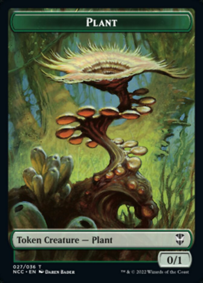 Plant // Beast Double-Sided Token [Streets of New Capenna Commander Tokens] | Jomio and Rueliete's Cards and Comics