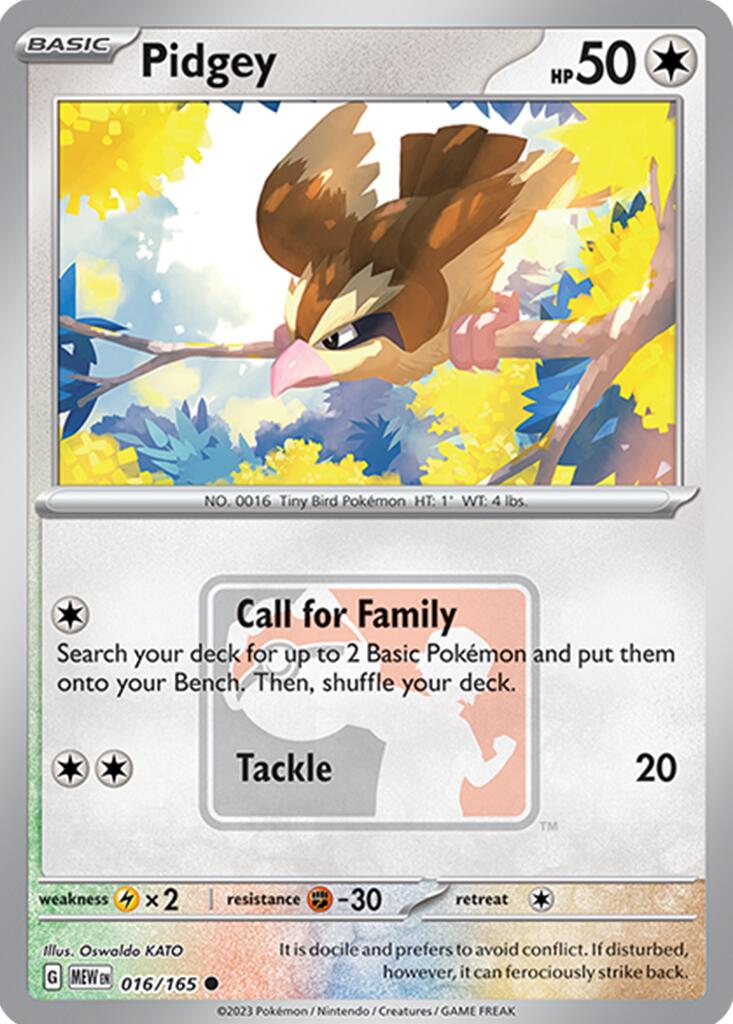 Pidgey (016/165) [League & Championship Cards] | Jomio and Rueliete's Cards and Comics