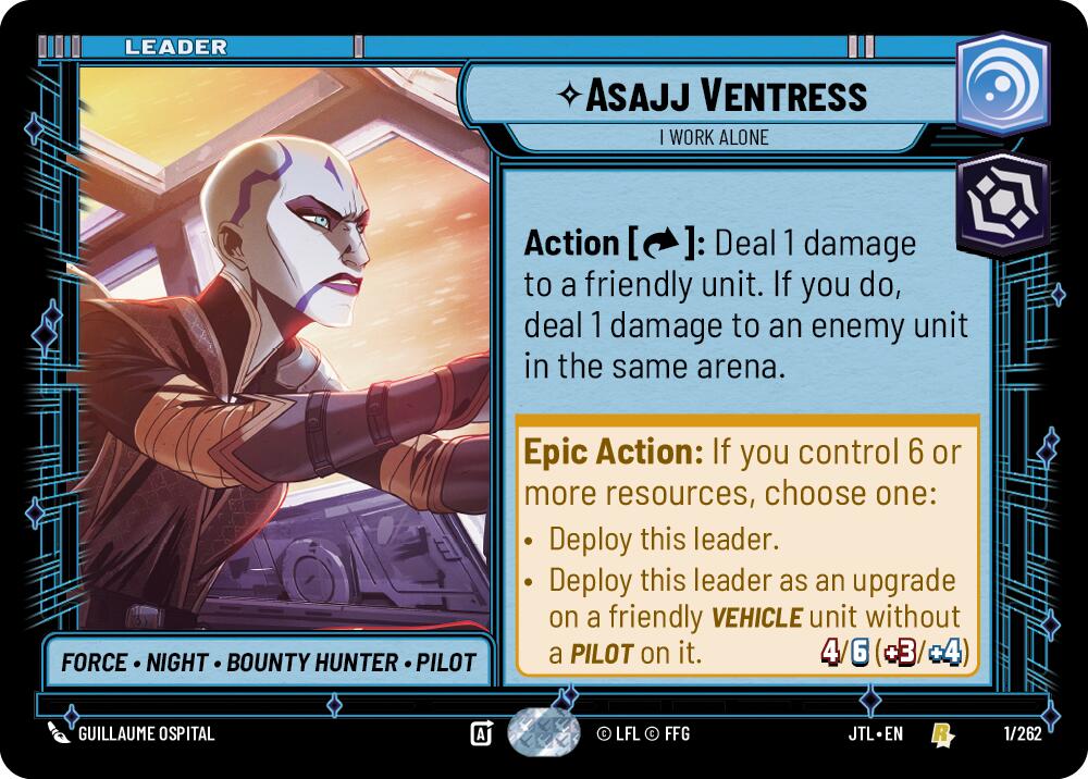 Asajj Ventress - I Work Alone (001/262) (001/257) [Jump to Lightspeed] | Jomio and Rueliete's Cards and Comics