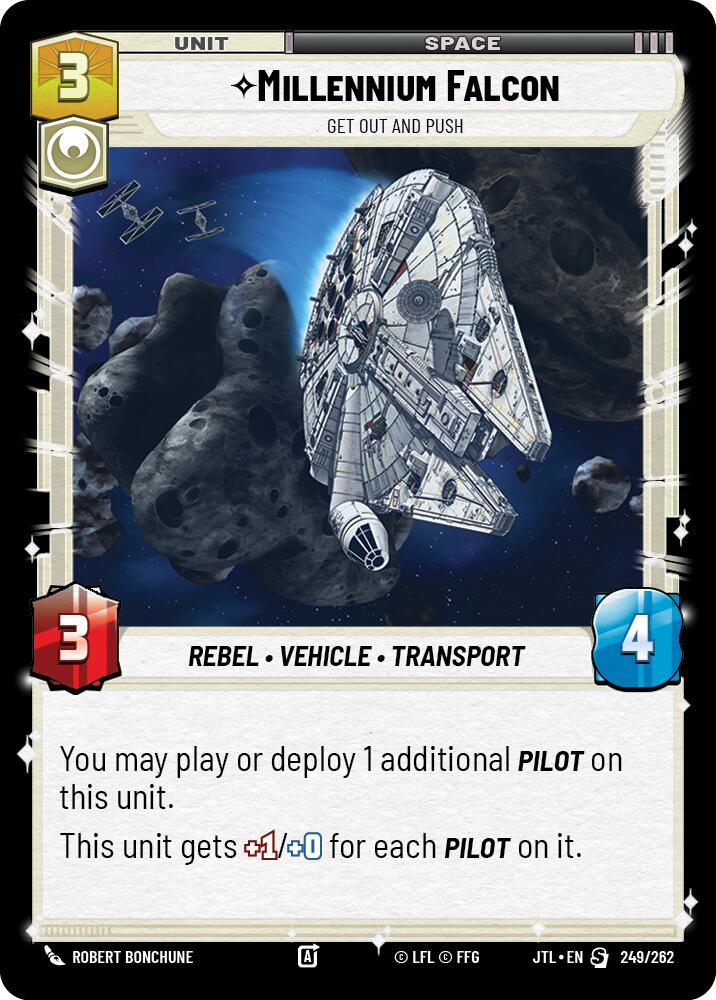 Millennium Falcon - Get Out And Push (249/262) (249/257) [Jump to Lightspeed] | Jomio and Rueliete's Cards and Comics