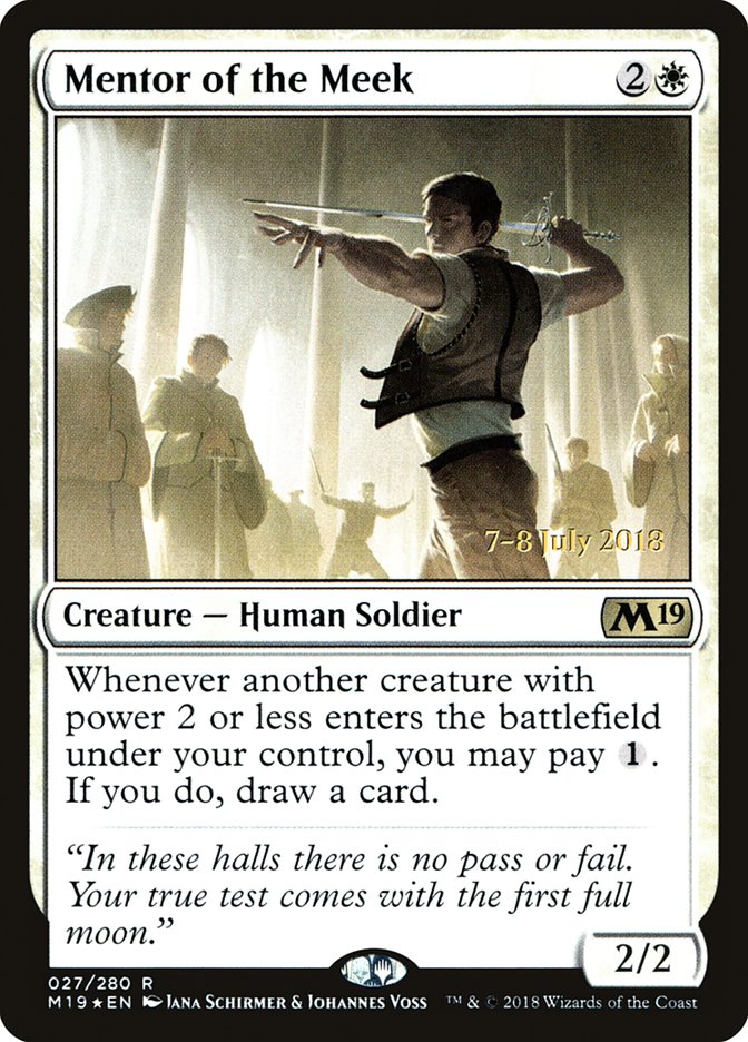 Mentor of the Meek [Core Set 2019 Prerelease Promos] | Jomio and Rueliete's Cards and Comics
