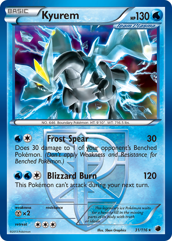 Kyurem (31/116) [Black & White: Plasma Freeze] | Jomio and Rueliete's Cards and Comics