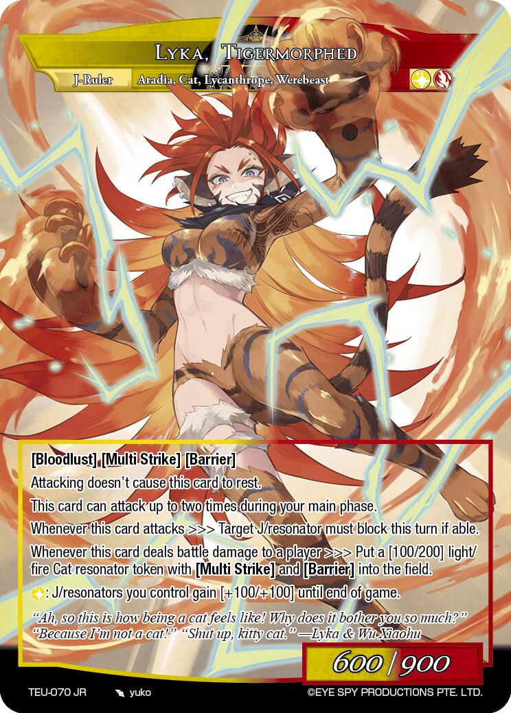 Lyka, Tigermorphed (TEU-070 JR) [Timeless Eclipse of the Underworld] | Jomio and Rueliete's Cards and Comics