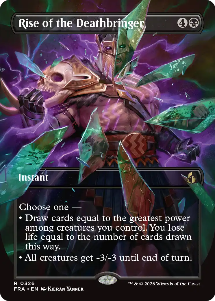 Rise of the Deathbringer (Borderless) [Reality Fracture] | Jomio and Rueliete's Cards and Comics