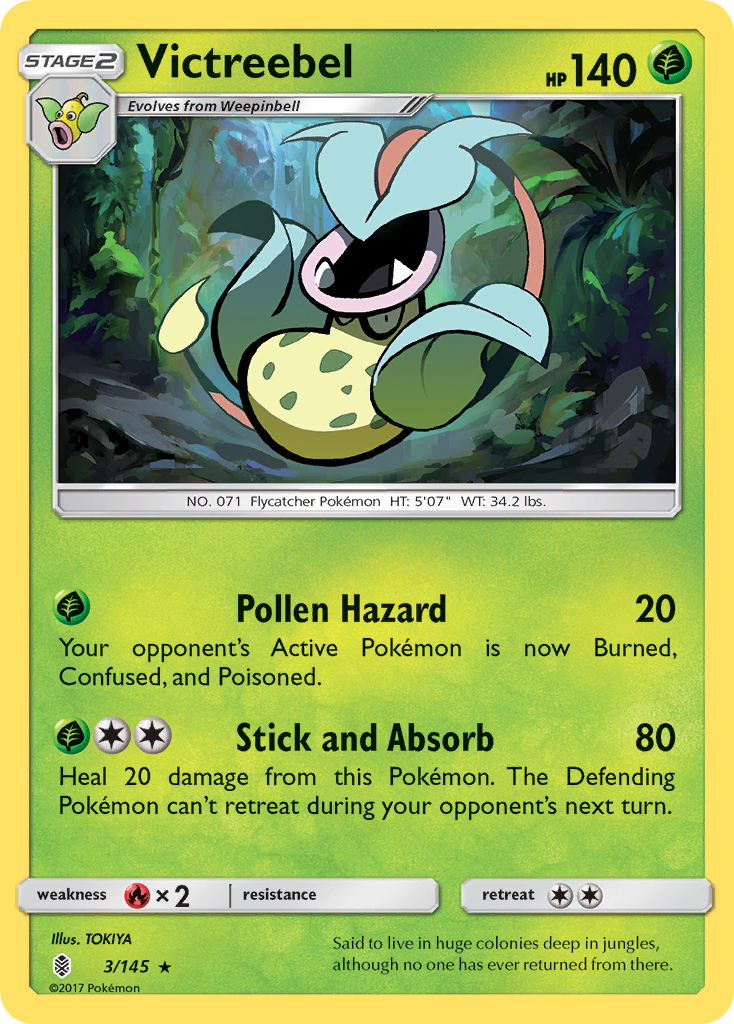 Victreebel (3/145) [Sun & Moon: Guardians Rising] | Jomio and Rueliete's Cards and Comics