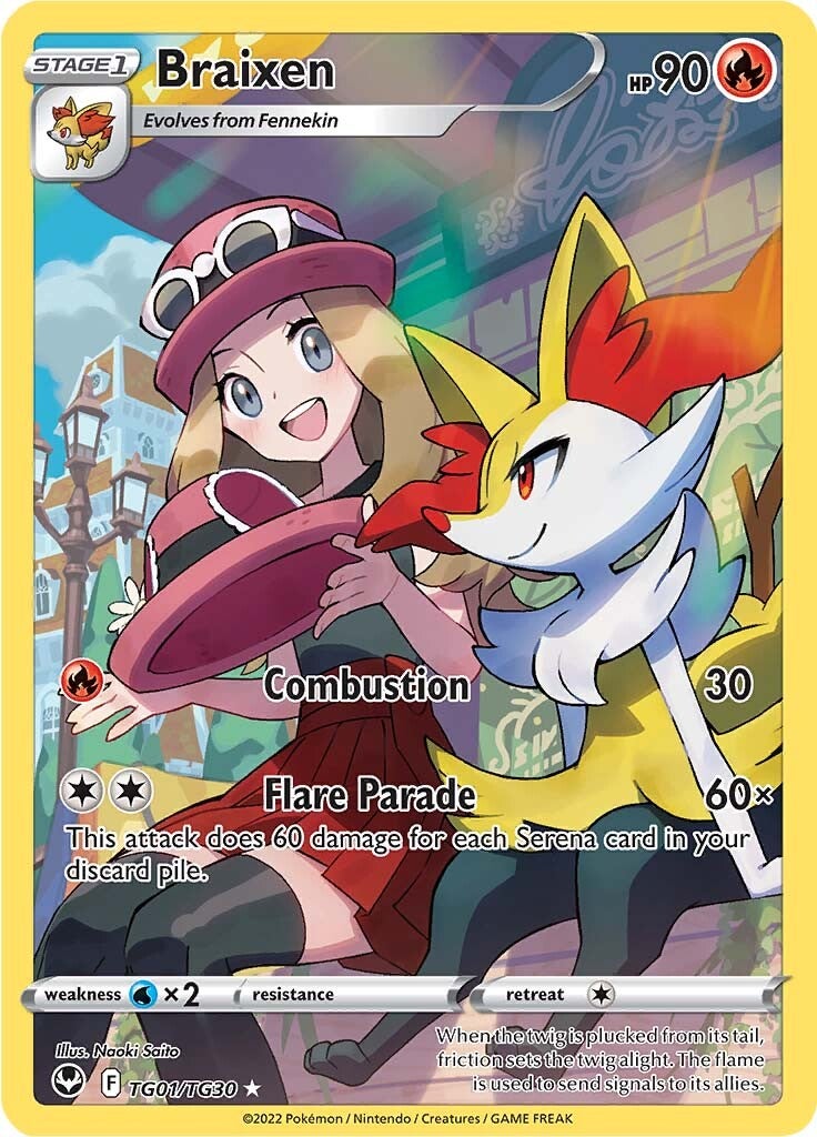 Braixen (TG01/TG30) [Sword & Shield: Silver Tempest] | Jomio and Rueliete's Cards and Comics