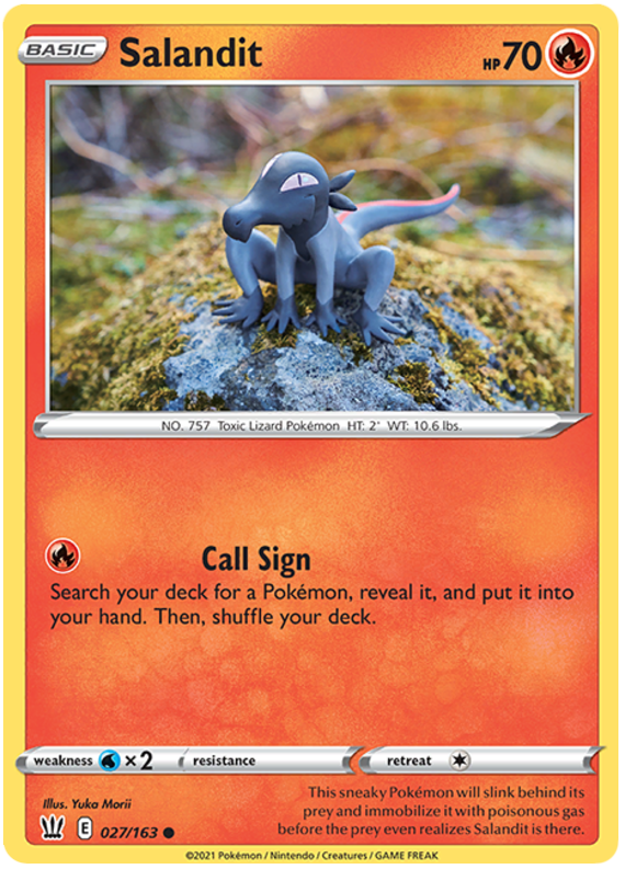 Salandit (027/163) [Sword & Shield: Battle Styles] | Jomio and Rueliete's Cards and Comics