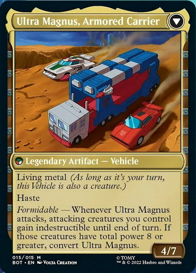 Ultra Magnus, Tactician // Ultra Magnus, Armored Carrier [Transformers] | Jomio and Rueliete's Cards and Comics