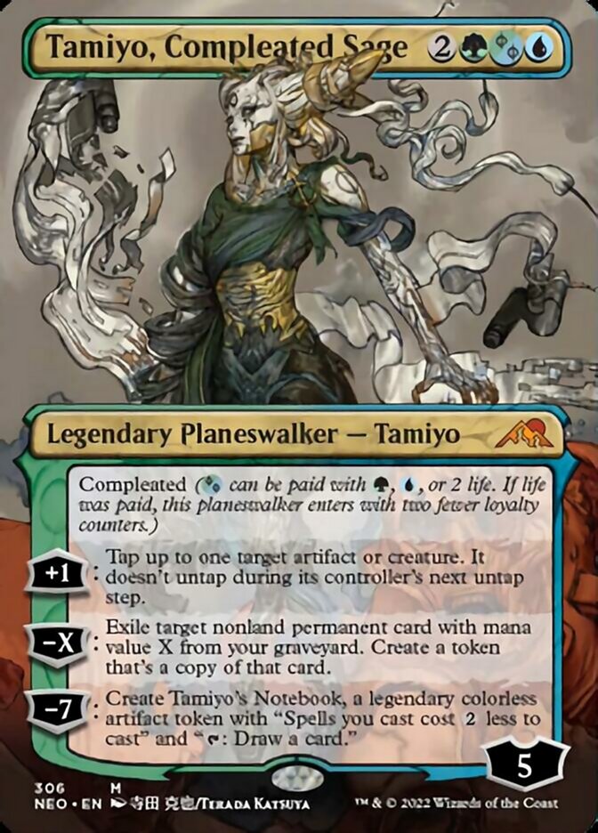 Tamiyo, Compleated Sage (Borderless) [Kamigawa: Neon Dynasty] | Jomio and Rueliete's Cards and Comics