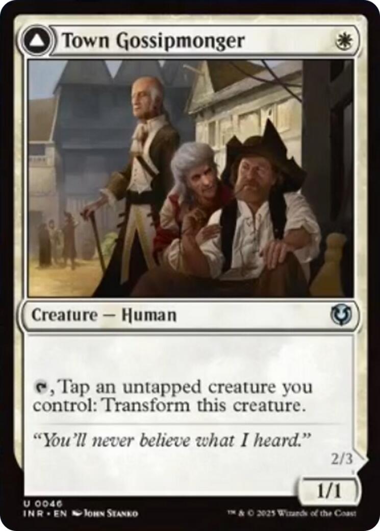 Town Gossipmonger // Incited Rabble [Innistrad Remastered] | Jomio and Rueliete's Cards and Comics